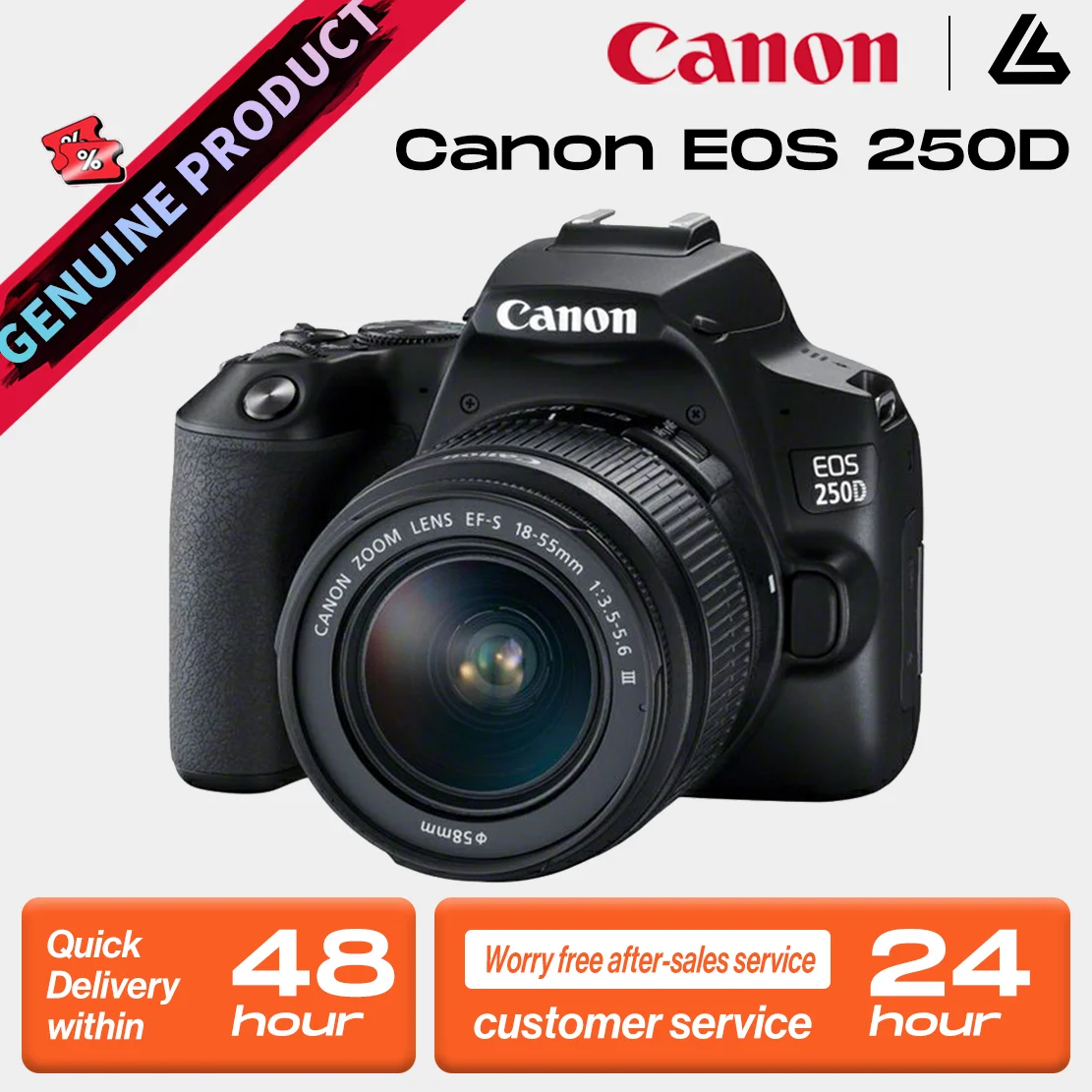 كاميرا كانون-كاميرا احترافية ، EOS 250D ، متمردة SL3 200D II ، رقمية ، DSLR ، 18-55 ، عدسة