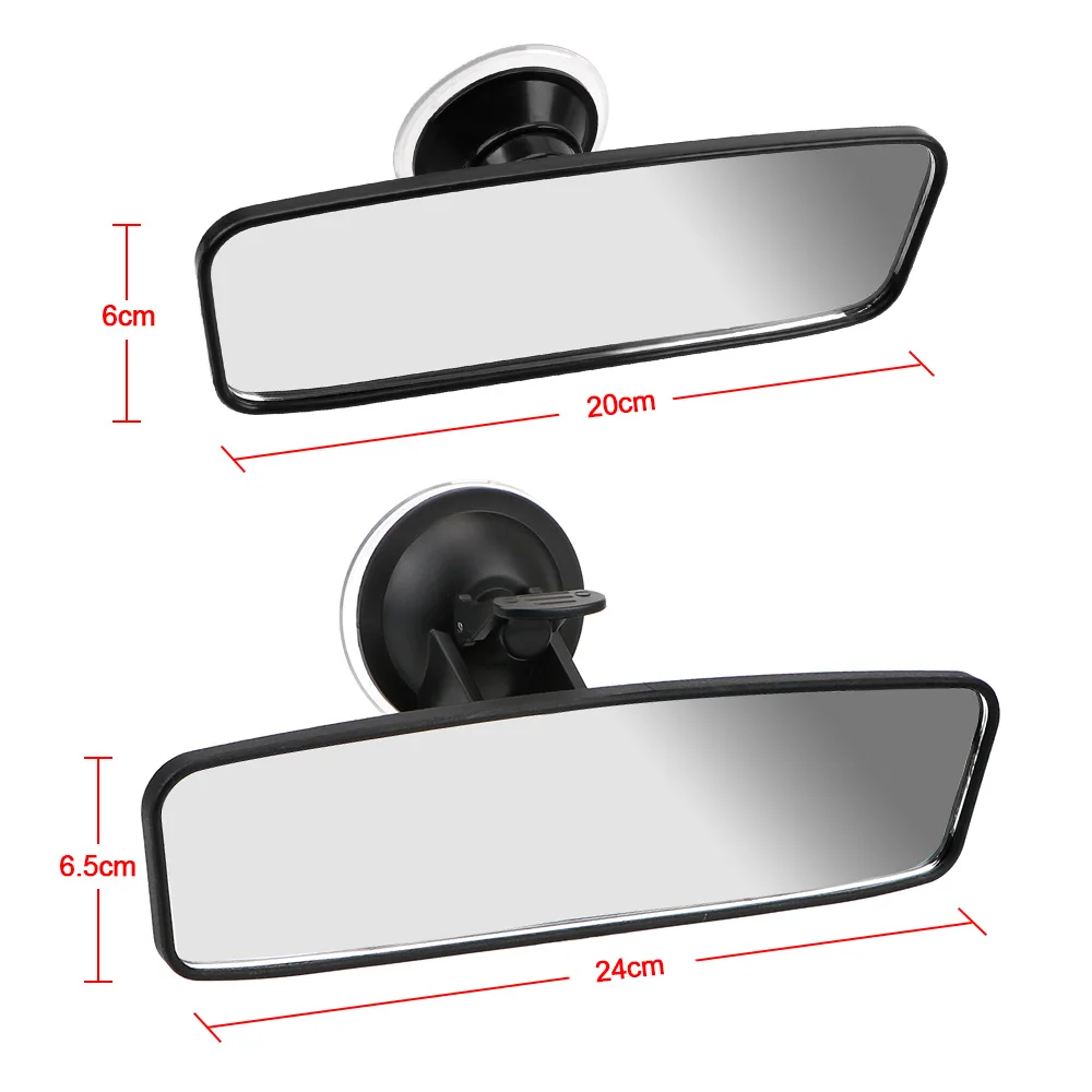 Car Rear Mirror Wide-angle Rearview Mirror Interior Rear View Auto Assisting Adjustable Suction Cup 360&deg; Rotates