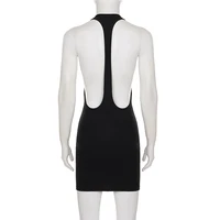 SUCHCUTE noir Sexy dos nu robe licou femmes sans manches col bas robe de soirée Club esthétique années 90 Clubwear vêtements Chic tenue 6