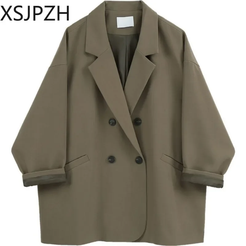 

2024 Office Work Clothes Fall Jacket for Women Women's Large Blazer Coats Spring Autumn Fashion Korean Version Loose Top Coat