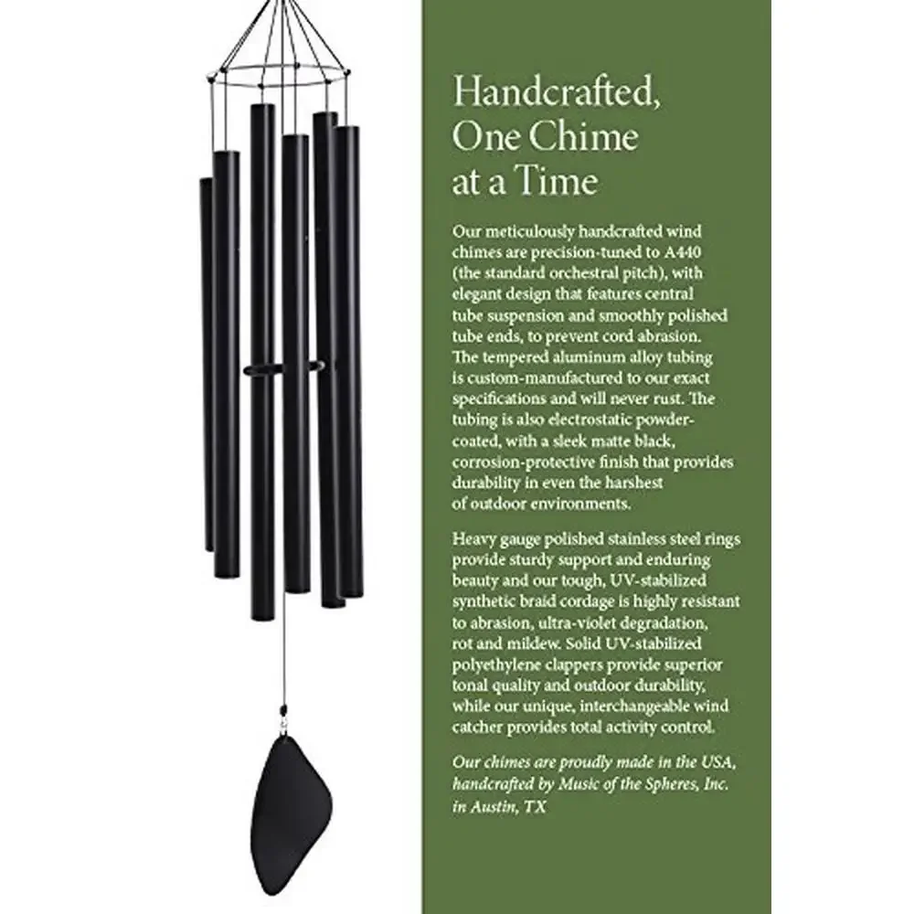 Alto Mongolian Wind Chimes Handcrafted Weather-resistant Outdoor Precision Tuned Chime 50 Unique Mongolian Scale Empire Harmony