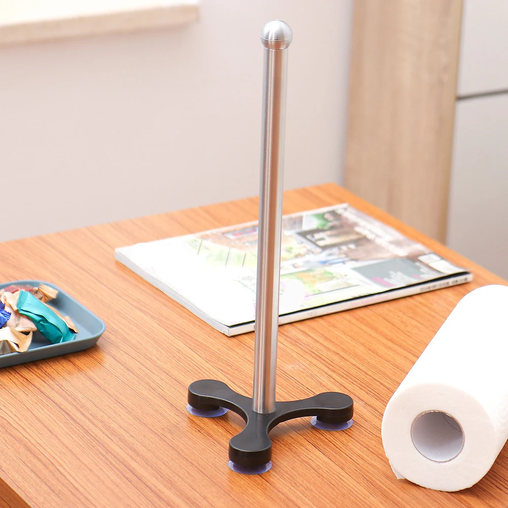 ORZ Christmas Standing Paper Towel Roll Holder for Kitchen Bathroom with Weighted Base Suction Cups for One-Handed Operation 2