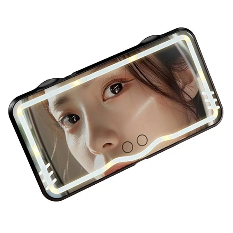 

Автомобильное Зеркало, солнцезащитный козырек, автомобильное внутреннее зеркало заднего вида для макияжа, Автомобильное Зеркало для туалетного столика с перезаряжаемым сенсорным экраном, искусственное зеркало для макияжа