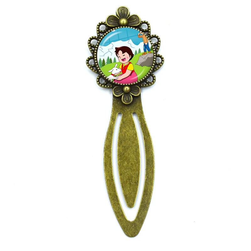 New Heidi The Girl Of The Alps Segnalibro Book Mark Label Glass Gems Book Page Marker Per Gift School Office Decor