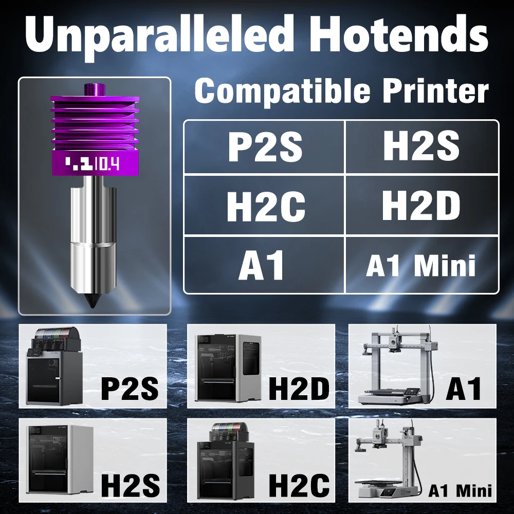 JUUPINE MPVD Hotend For Bambu Lab P2s H2d H2C A1 mini A1 Hotend