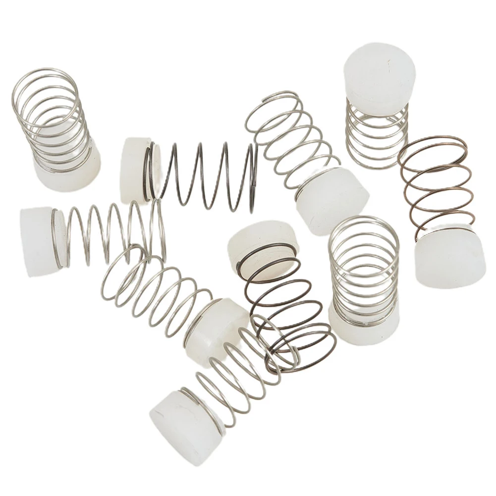 

Get 10 Sets of 135mm White and Brass Tone Foot Protector Rubber Seal Pads with Springs for Your For Air Compressor