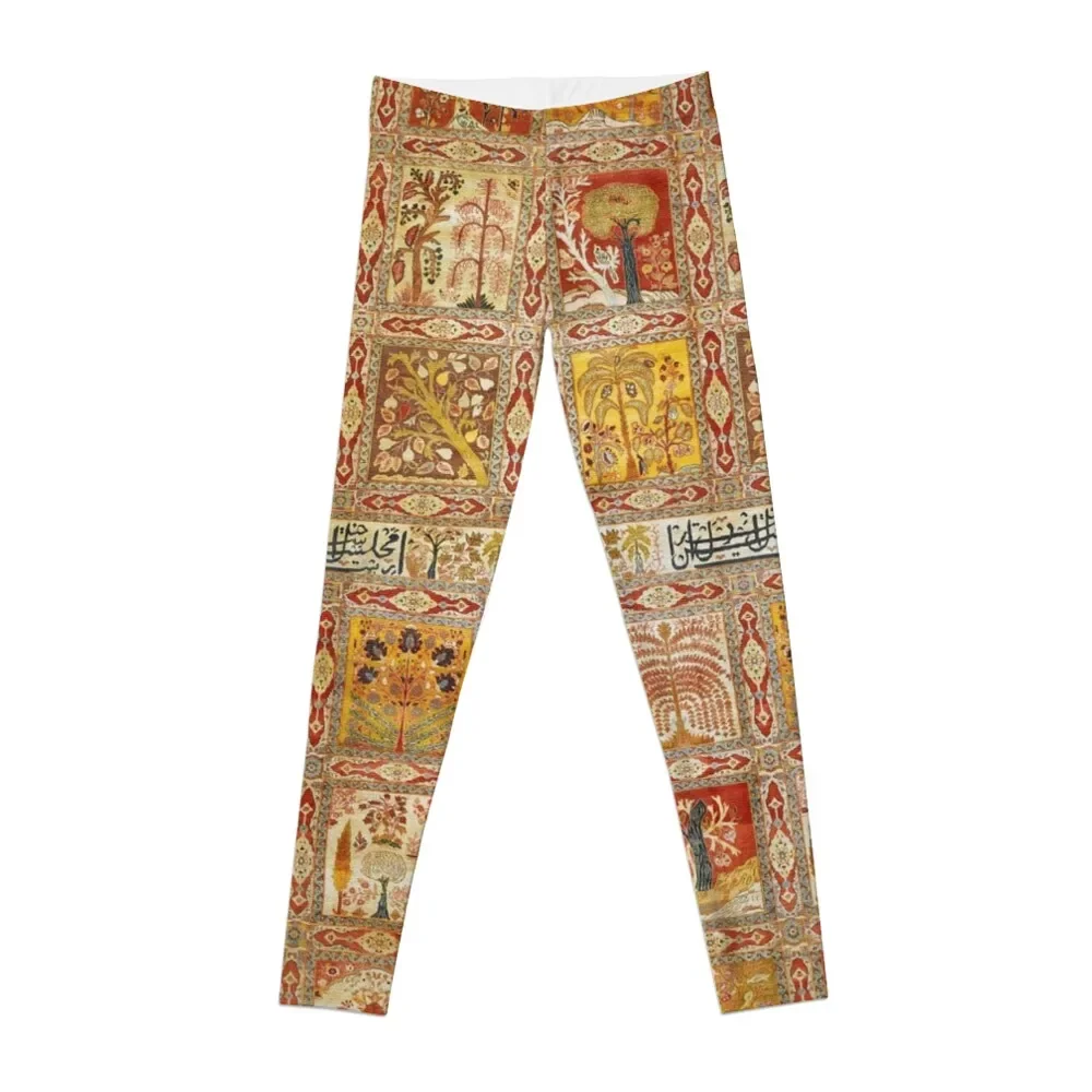 

Tabriz Persian Garden Carpet Print Leggings Women's sportswear high waist Jogger pants Womens Leggings