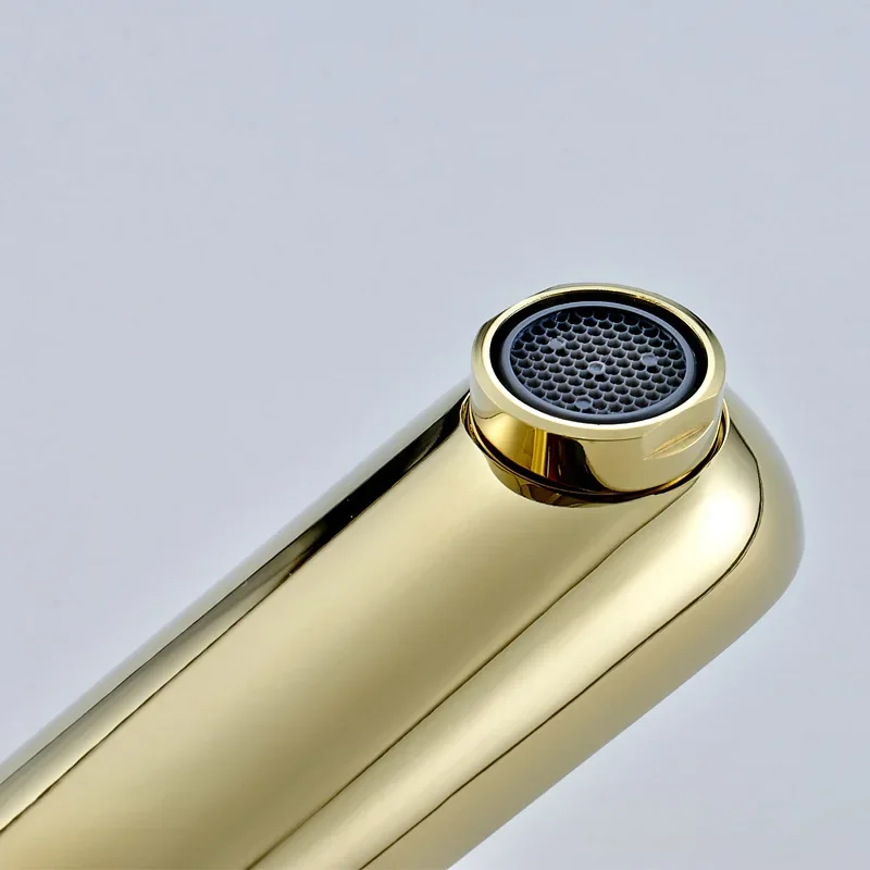 

Латунный Смеситель для раковины с золотым покрытием, смеситель горячей и холодной воды tap, смеситель для ванной комнаты с керамической ручкой, смеситель для раковины, смеситель для раковины