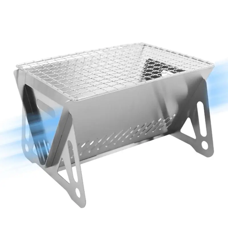 Foldable Grill Stainless Steel Grill Stove Ultralight Campfire Stand