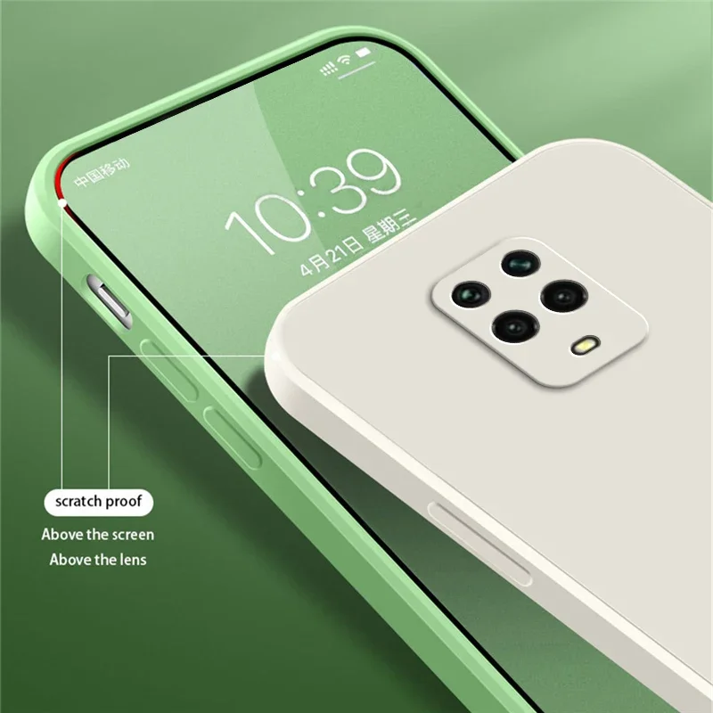 Square Liquid Silicone Phone Case for Xiaomi Redmi Note 9 Pro Max 9S 9T 4G 5G 360 Protective Mobile Cover RedmiNote9 Note9ProMax — view 4