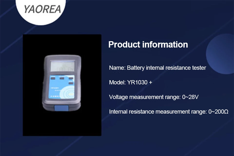 Internal Resistance (IR) Tester for Lithium Battery - YR1030 (Low