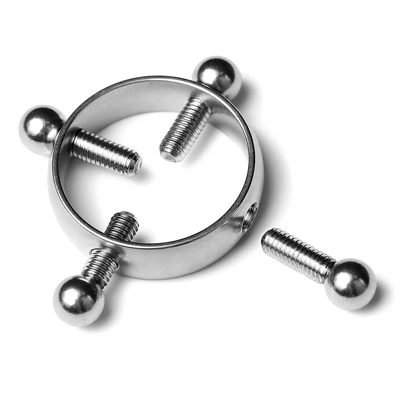 Adjustable Stainless Steel Fake Nipple Ring Non Piercing Jewelry_voghion.com