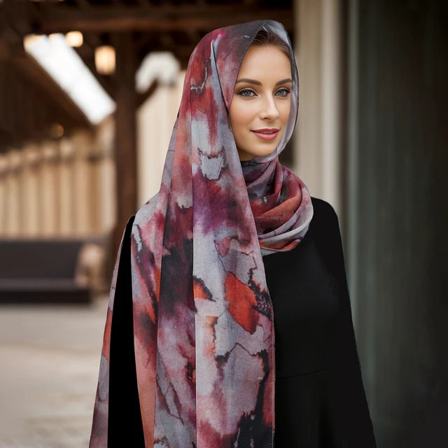 Sciarpa Chiffon Super Morbida - Hijab Maxi Muslim In 80+ Colori - Foulard Elegante - Foto 5