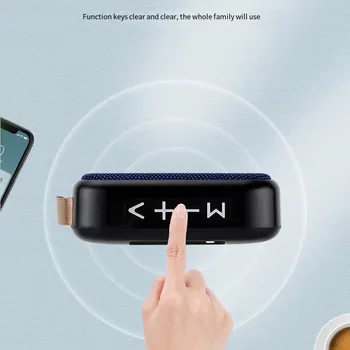 Mini Fabric Wireless Speakers Bluetoot H 5.0 Portable Outdoor Sports Audio Stereo Support TF Card Can Search For Radio Stations 4