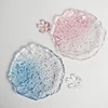 Transparent Glass Tray Decorative Jewelry Storage Trays Coffee Mug Fruit Dessert Cake Plates Desktop Room Decor Table Ornament 1