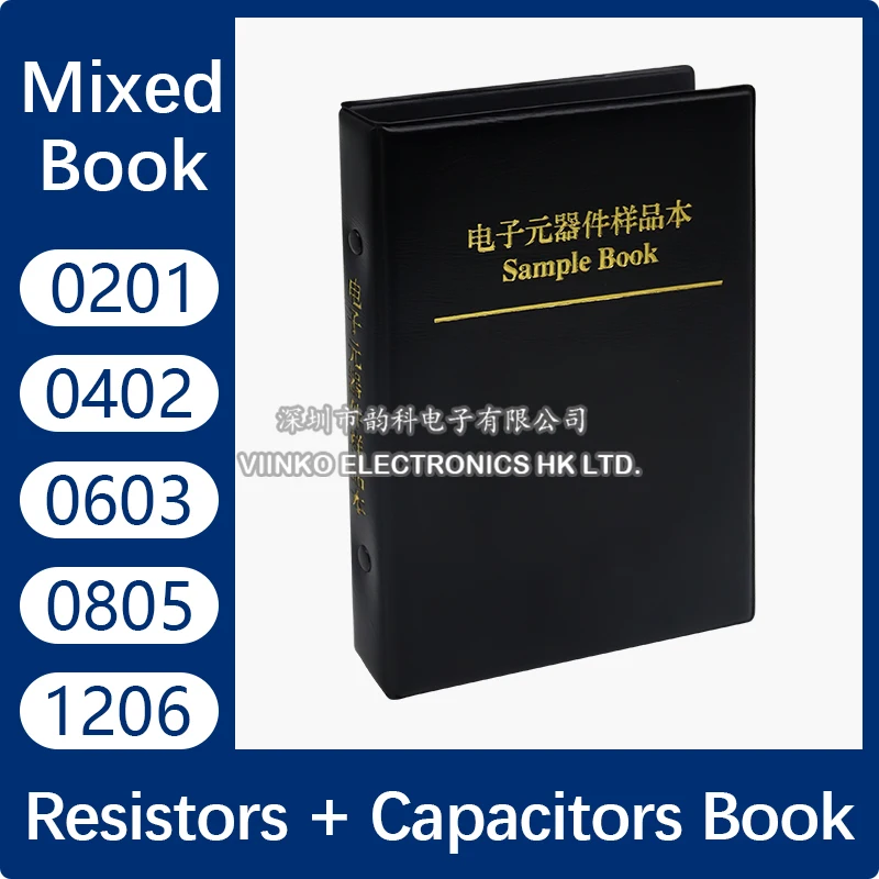 Capacitor Resistor Mixed Book 0201 0402 0603 0805 1206 1 SMD Chip