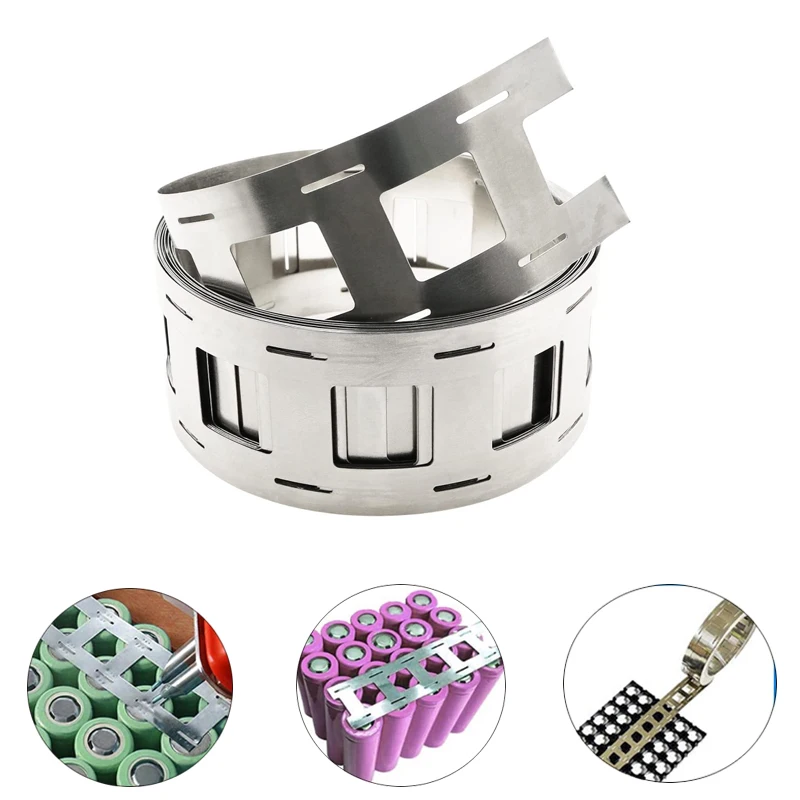 0.15x27mm 0.15x18.5mm 0.15x20.1mm High Purity Pure Nickel Belt For 18650 Lithium Battery Welding Connection Tape