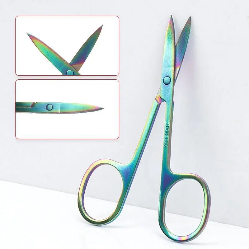 Eyebrow Scissor Eyelash Trimmer Facial Hair Remover Nail Cuticle Manicure Scissor Beauty Makeup Tool 1pcs