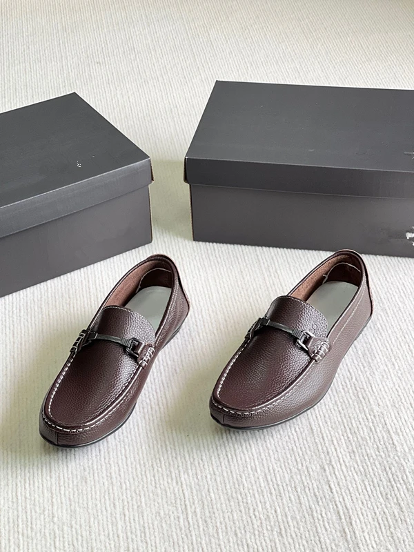 Withered British Men's Business Commuting Genuine Leather 38-44 Men Flat Shoes Fashion Casual Cowhide Moccasin Leather Shoes