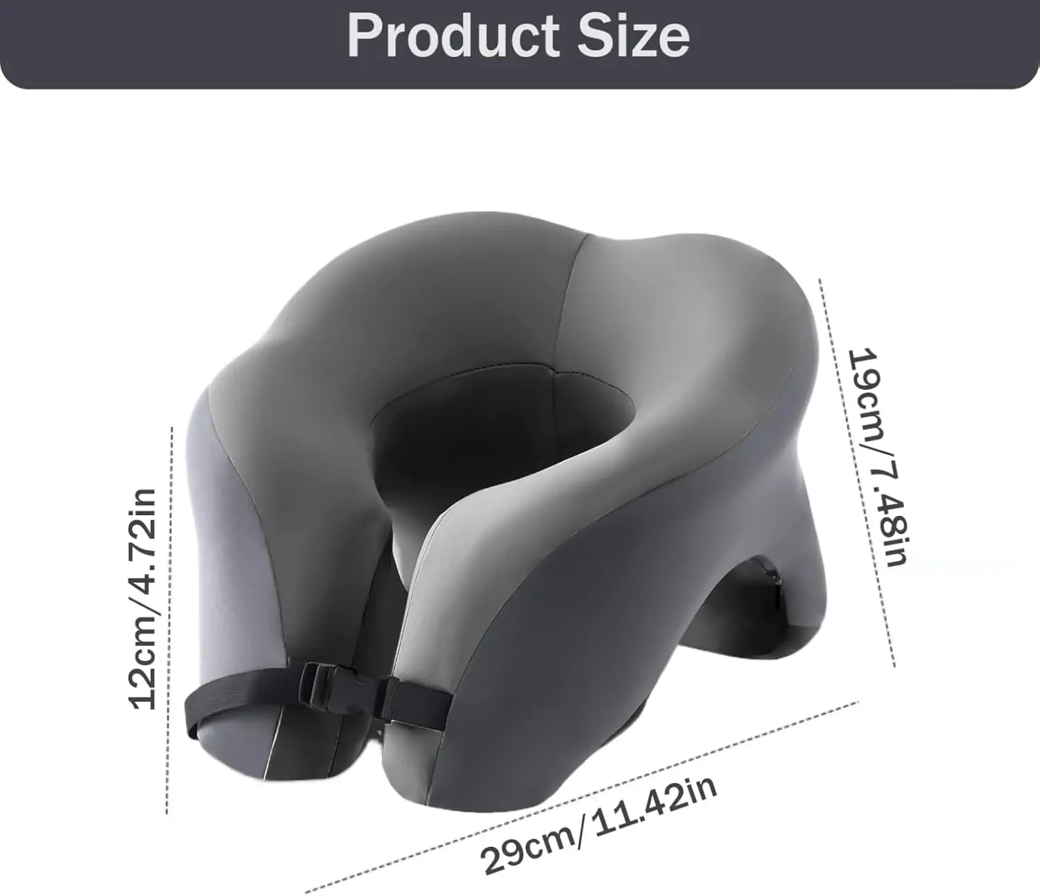 Ushaped Travel Pillows 2-in-1 Travel Pillow Face Down Pillow Cooling Gel Memory Foam Face Pillow Relax Arms Eye Surgery Support 5
