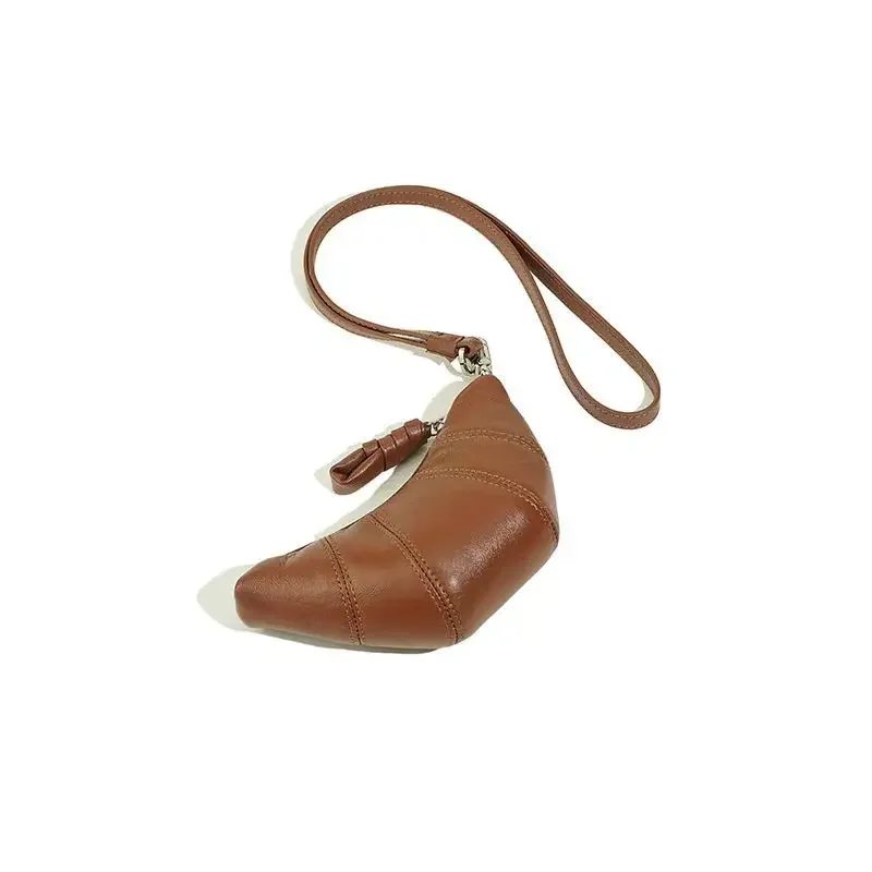 Women Mini Croissant Bag Small Dumpling Bag Coin Purse Clutch PU Leather Luxury Design Lipstick Wallet Hanging Key Purses
