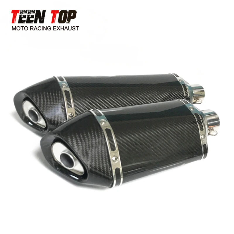 Real Carbon Fiber Exhaust with DB Killer 370mm Universal Motorcycle Exhust System For KTM Duke390 Duke 690 Duke 790 890DV Elbow - Image 5