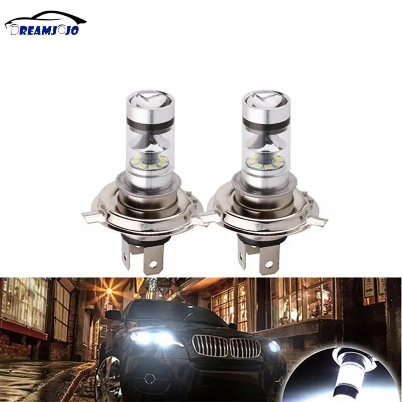 2PCS H4 LED Bulb White Car Motorcycle Headlight High Power 8000K Fog Light Driving Bulb 1800LM Headlight for Car Truck