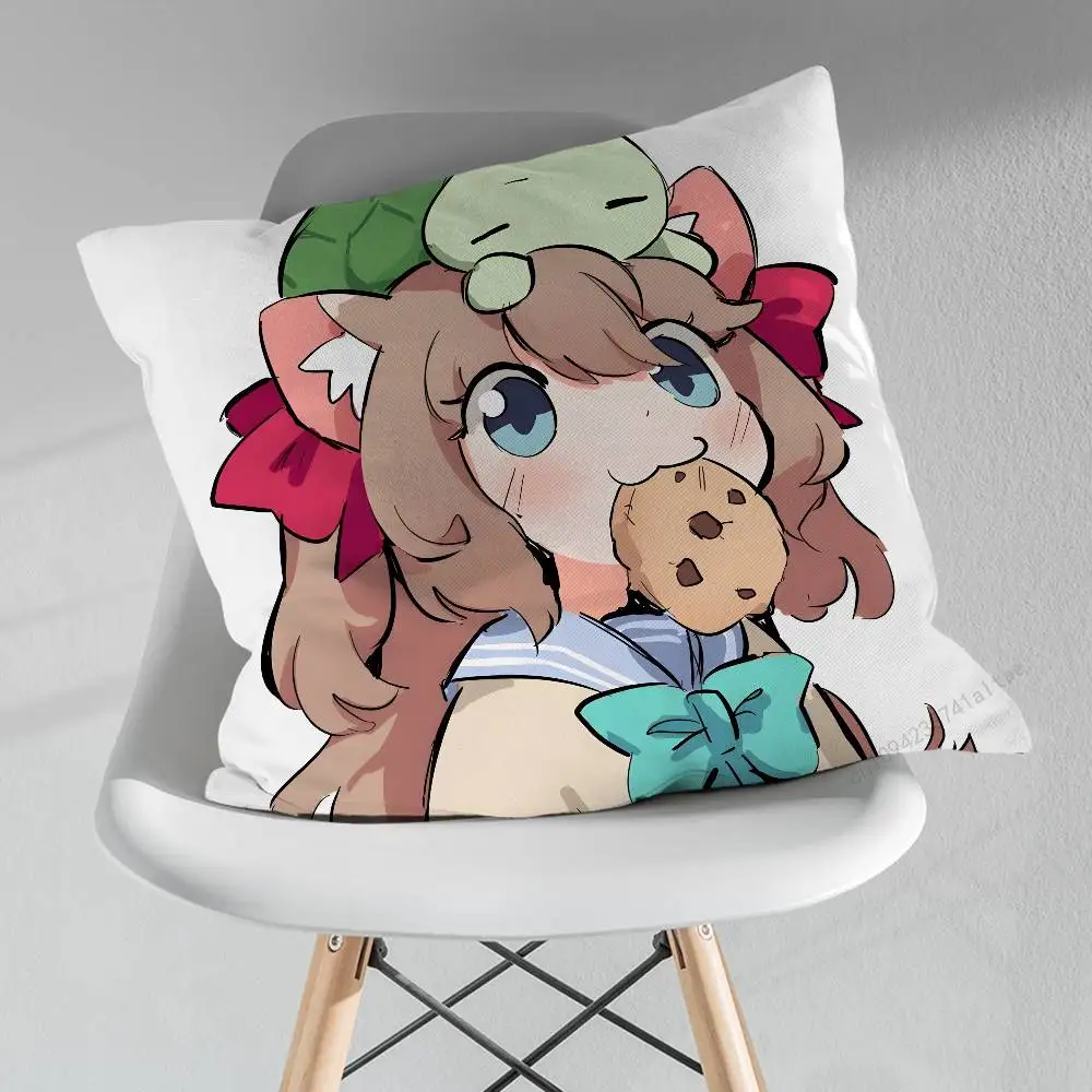 N-Neuro Sama Vtuber 다양한 크기의 사각형 베개 케이스 자동차 홈 침실 장식 생일 선물