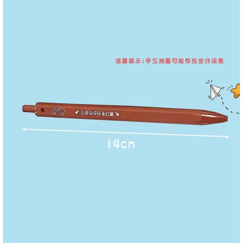 Crayon Shin-chan 블랙 젤 펜 총알 팁 0.5mm 리필 젤 펜 학교 사무용품 문구 카와이 액세서리 문구