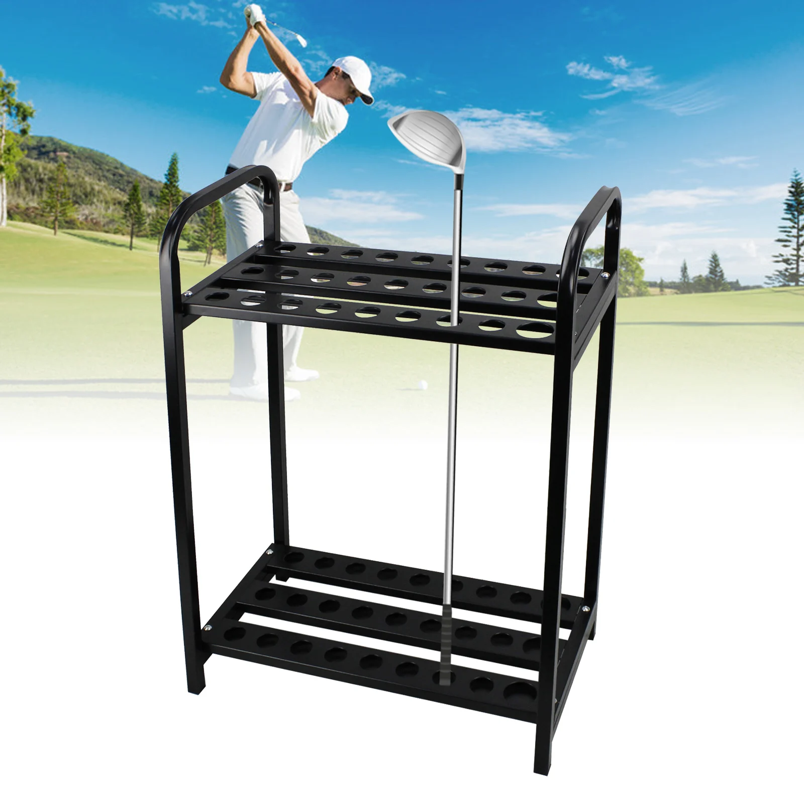 https://ae01.alicdn.com/kf/S5103b27be3fa43ba8a16e47be1cd9807Q/Golf-Club-Display-Rack-Putter-Storage-Organizer-27-Hole-Club-Holder-New-27-Holes-Club-Display.jpg