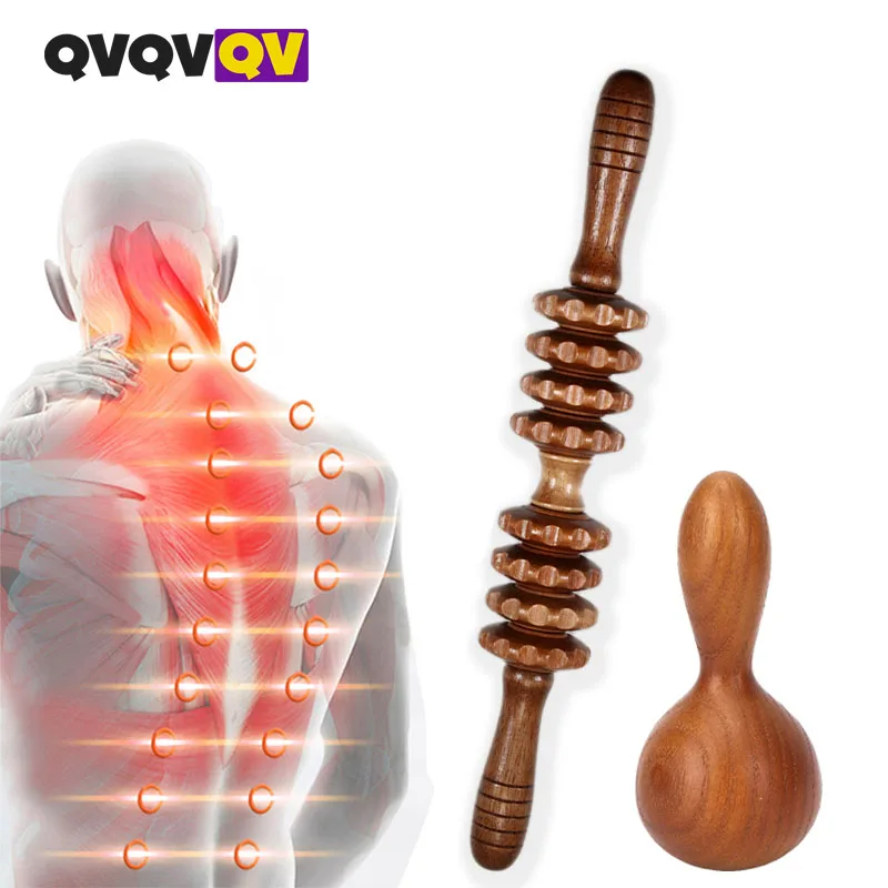 

1/2Pcs Wood Therapy Roller Massage Tools, Lymphatic Drainage, Wooden Massage & Muscle Roller Stick,Maderoterapia Rolling Bod