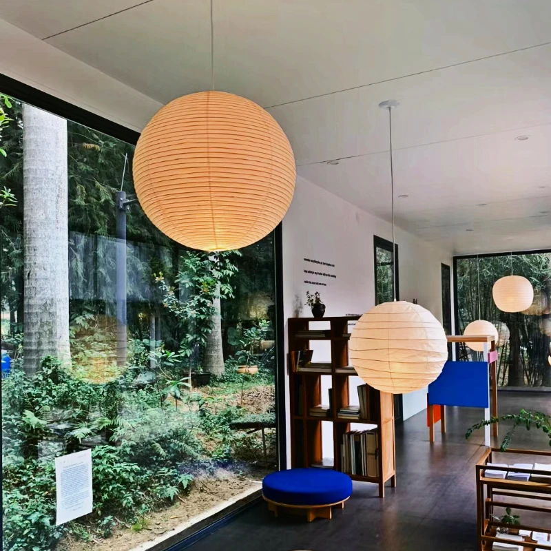 Noguchi Yong Pendant Lights Akari Wabi-sabi Ceiling Lamp Japanese Rice Paper Chandelier For Living Room Home Decor Hanging Light pendant lights ceiling light pendant lamp chandelier lighting vintage pendant lights rope pendant lamp