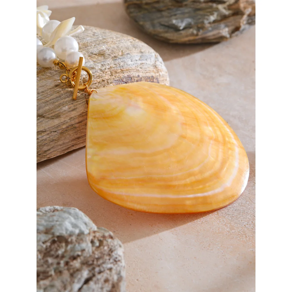 Yhpup Pendant Necklace Simulated Pearls