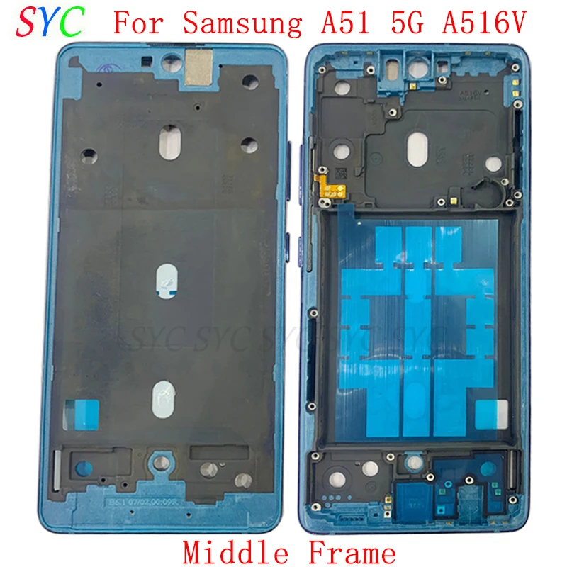 

Средняя рамка Центральная Крышка корпуса металлический корпус для Samsung A51 5G A516V рамка для ЖК-дисплея телефона запасные части