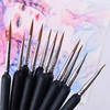 11 PCS Miniature Paint Brushes Set Professional Nylon Hook Line Details Pen Art Liner Drawing For Acrylic Watercolor Painting 1