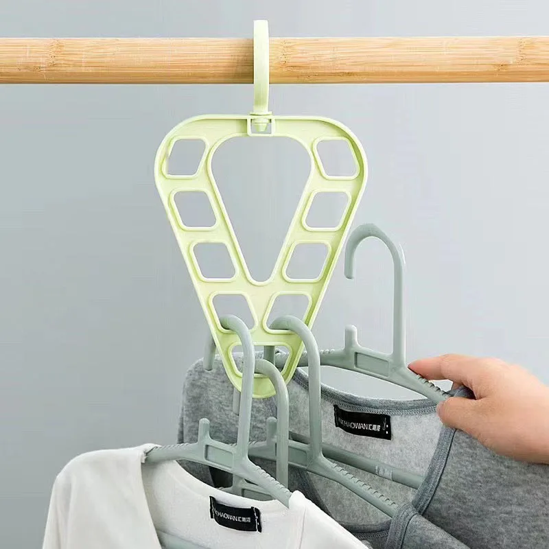 9-Hole Clothes Hanger Space Saving Closet Scarf Clothes Organizer Holder Multi-Function Drying Racks Cloth Hanger