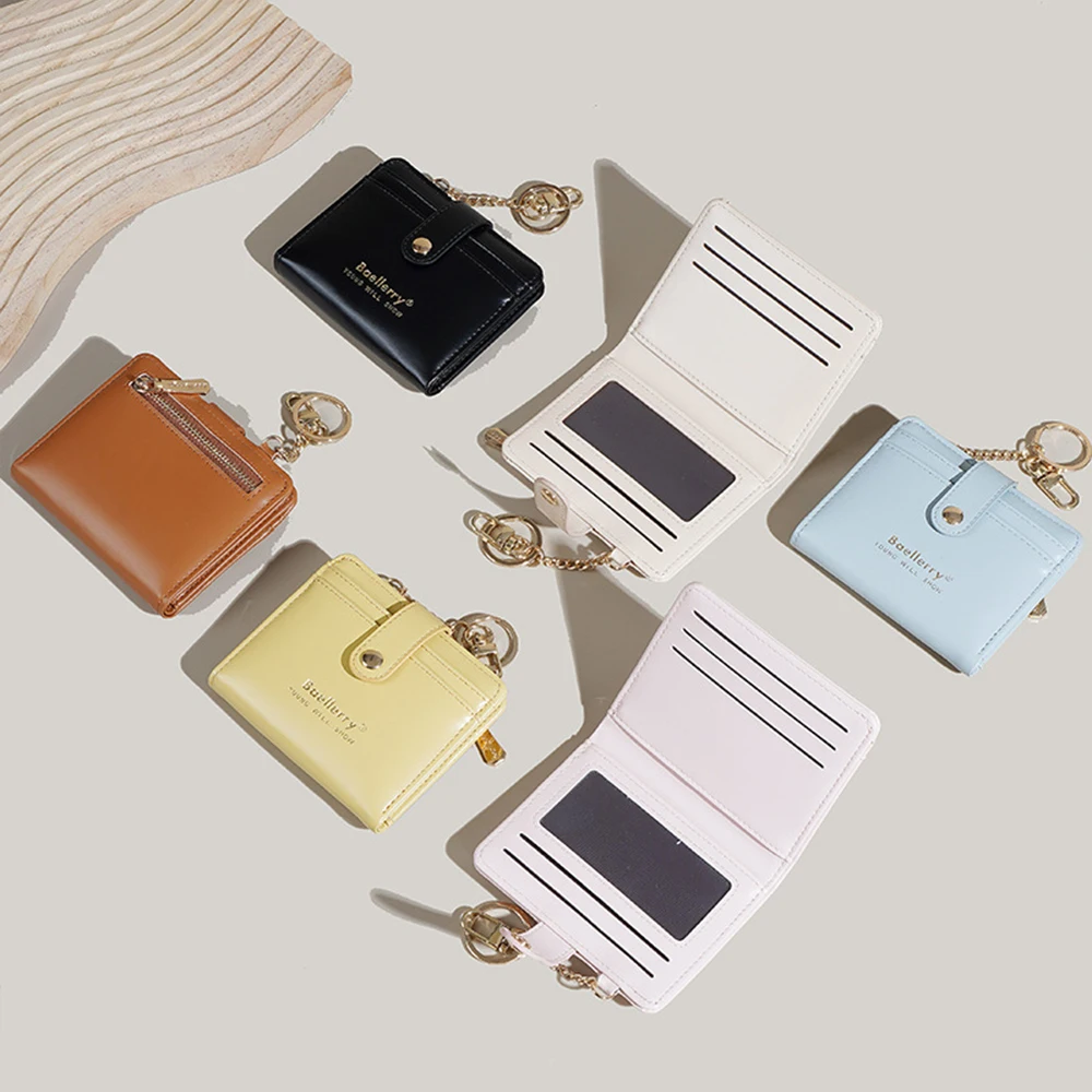 Multifunctional Zipper Coin Purse, Can Hold Coins, Banknotes, Credit Cards, with Chain, Id Storage Bag, Compact Travel Essential