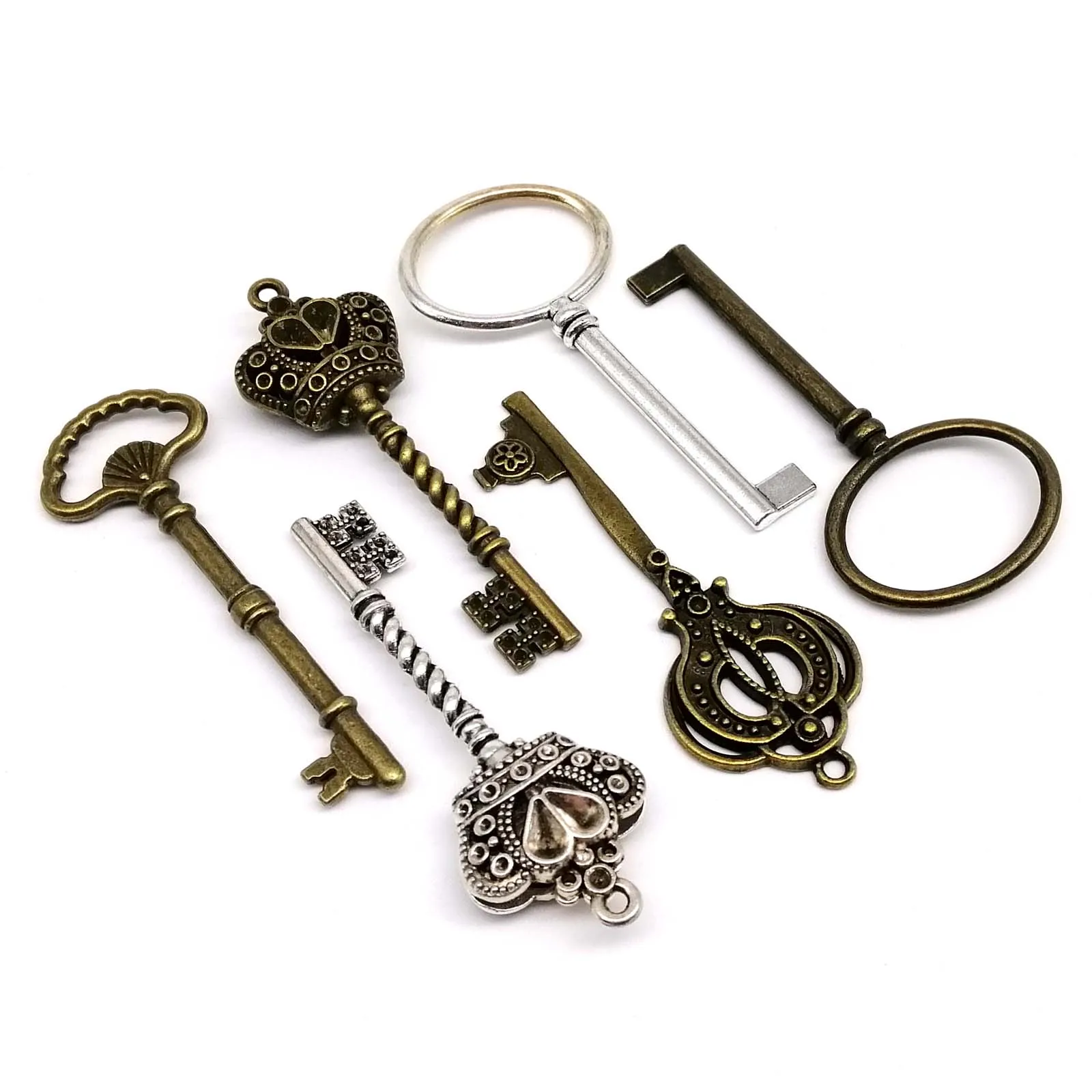 5pcs Decorative Vintage Key for Jewelry Making