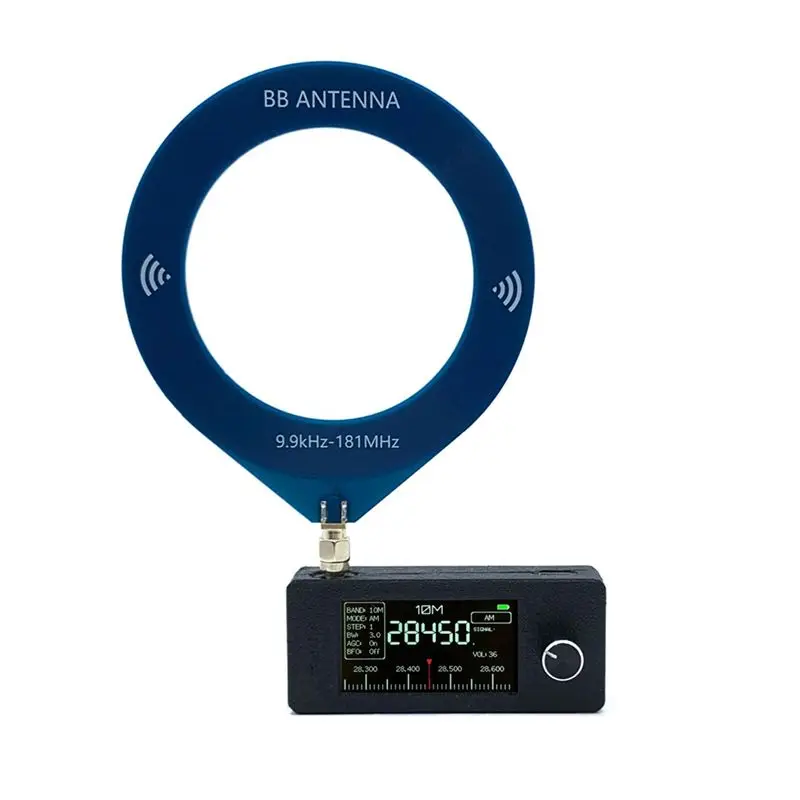 ABKQ-9.9Khz-181Mhz SMA 인터페이스 미니 루프 안테나 포켓 사이즈 SI4732 라디오, 수신기, 미니 라디오