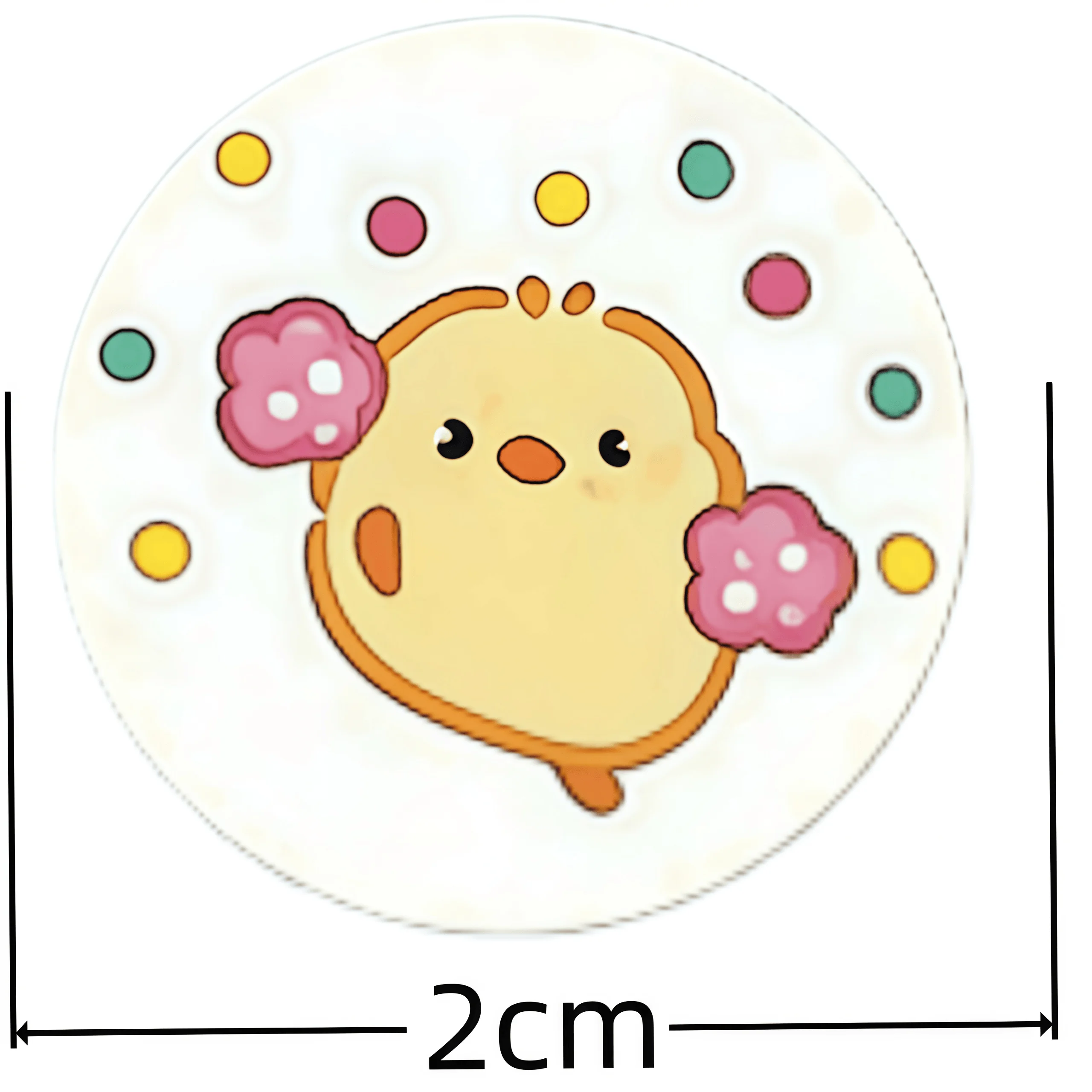 500Pcs Mellow Yellow Chick Sticker Roll, Adorable Expressions & Cute Patterns Seal Decals for Decor, DIY & Gifts