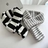 Women Colorful Lambswool Striped Scarf Y2K Cute Winter Plush Warm Necklace Japanese Couple Thickened Wrap Children's Scarf 3