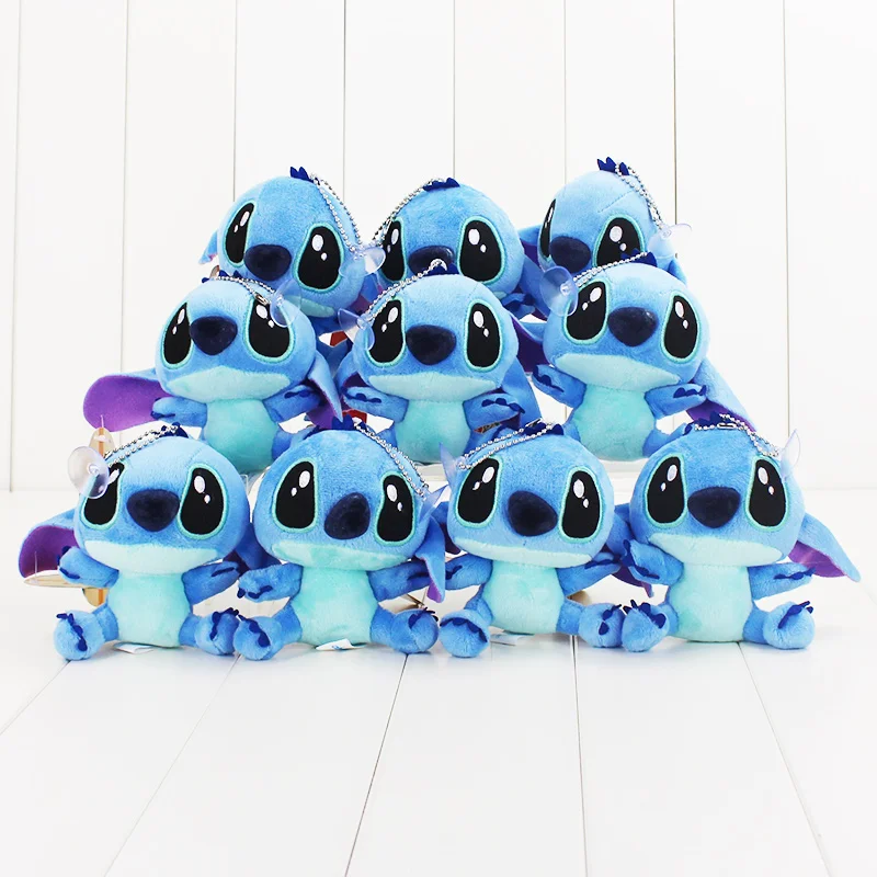 

10cm 50pcs/set Stitch Plush Dolls Animal Plush Toys Keychains Pendant