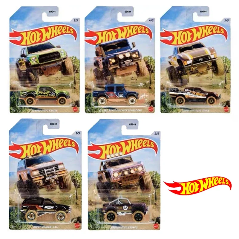 

Оригинальная модель Hot Wheels из сплава, модель Desert Pull тема, Toyota Off-road Custom Ford Car Boys, игрушки для детей, имитация автомобиля