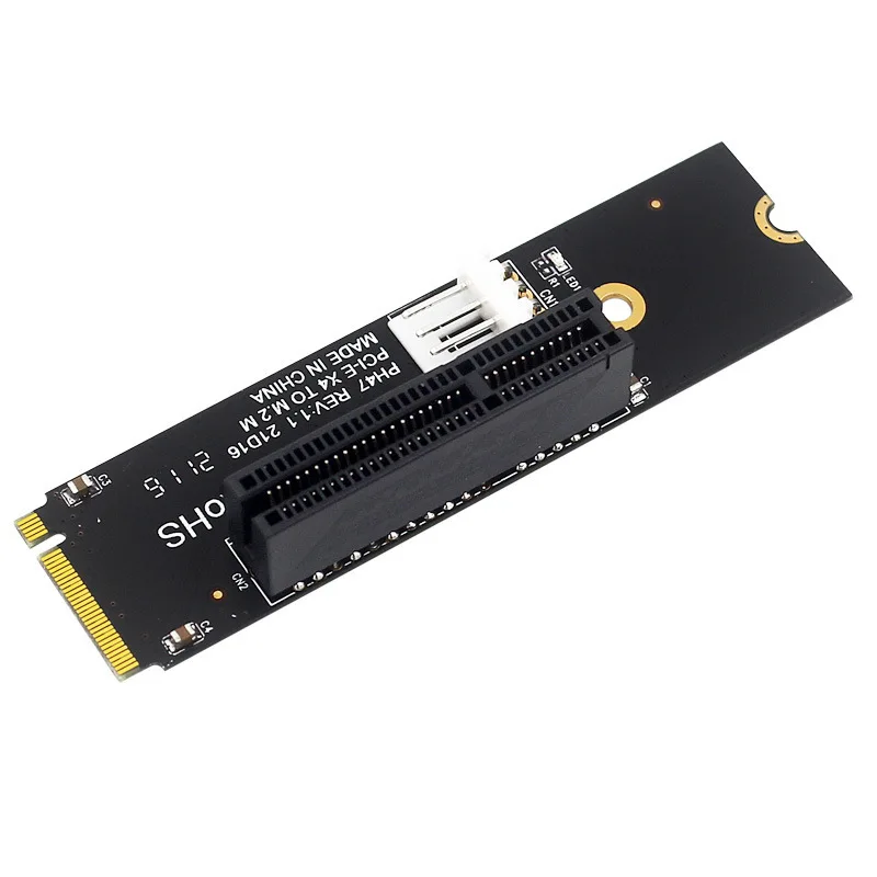 Ngff M.2 para Pci-e 4x Riser Card m Chave para Pcie x4 Adaptador com Indicador Led Sata Power Riser para Bitcoin Miner Mining Mais Novo - Imagem 3