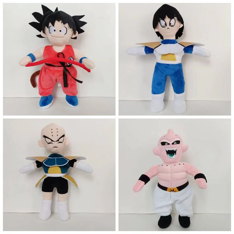 

28cm Japan Anime Dragon Ball Figure Plush Goku Gohan Toys Kawaii Cartoon Character Stuffed Dolls For Kids Christmas Gift