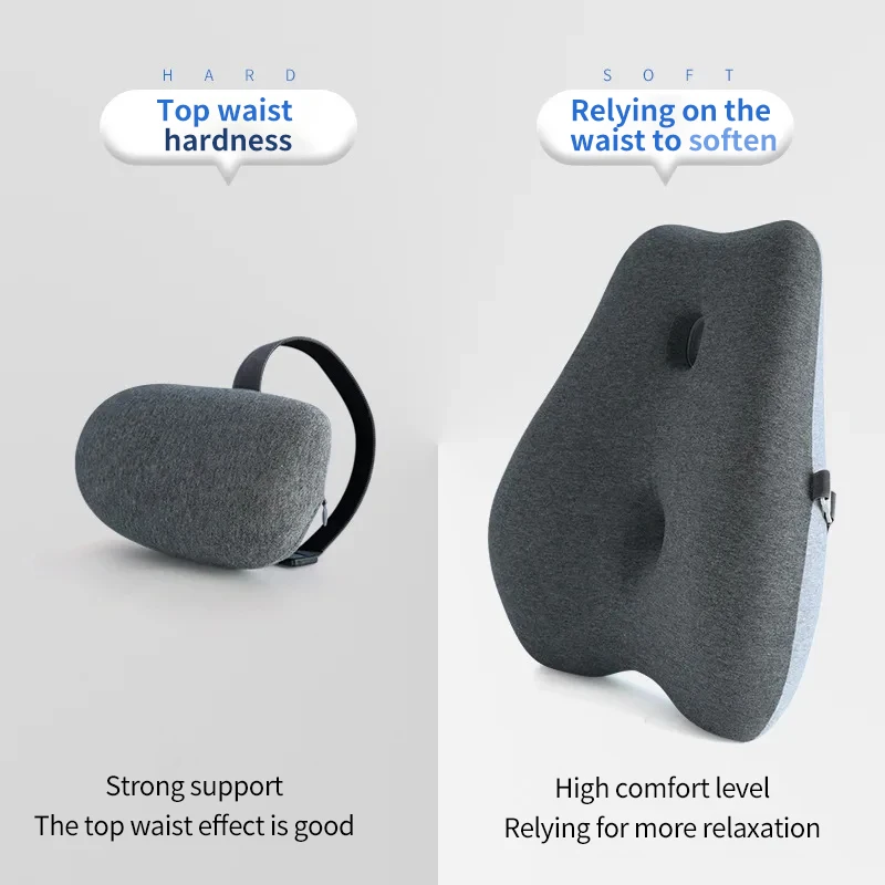 Car Seat Office Chair Massage Back Lumbar Support Memory Cotton Ventilate Cushion Pad Back Lumbar Cushion for Car Driver