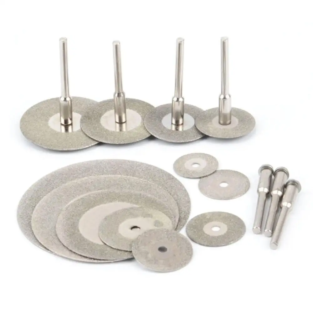 

10pcs/set Mini Grinding Wheel with Mandrel Cutting Disc Kit Diamond Saw Rotary Tool Diamond Cutting Disc