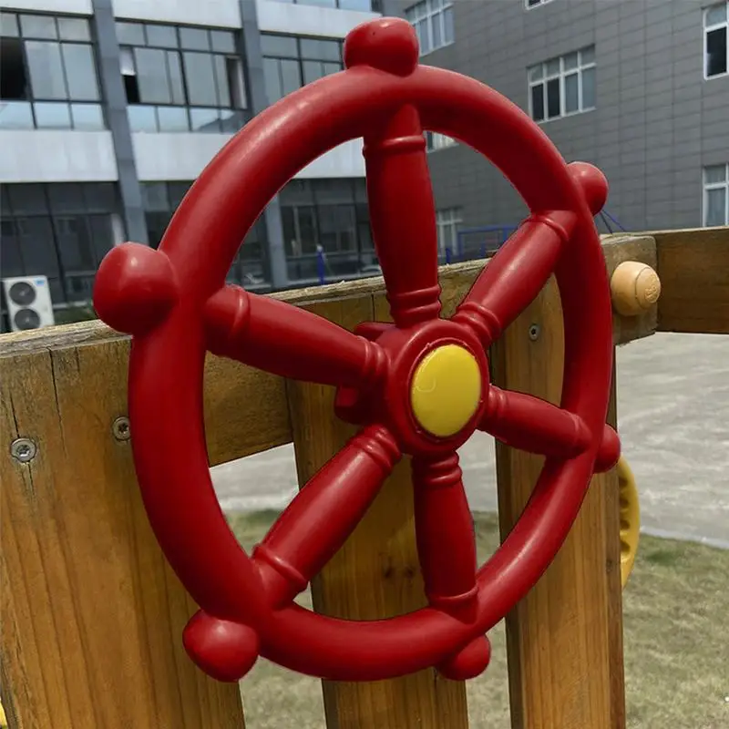 Children Playground Accessories Pirate Ships Wheel Plastic Ship Steering Wheel Control Helm Amusement Park Outdoor Kids Fun kids pirate ship wheel
