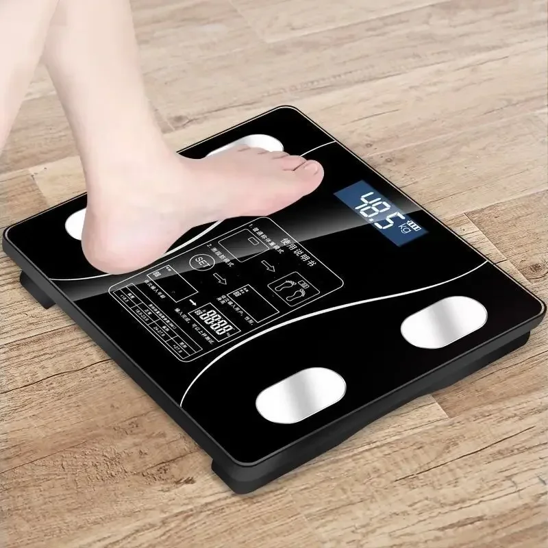 Weight Scale Bathroom Fat Smart Electronic Composition Analyzer Fashion Selling Precision Bathroom Black Analyzer Scale