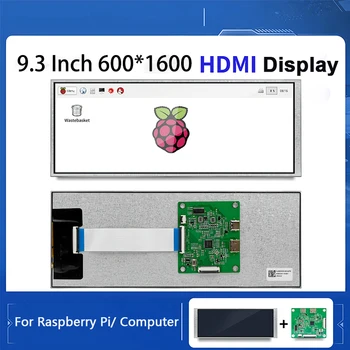 Display Raspberry Pi con interfaccia MIPI IPS TFT 600X1600 da 9,3 pollici con scheda driver HD-MI